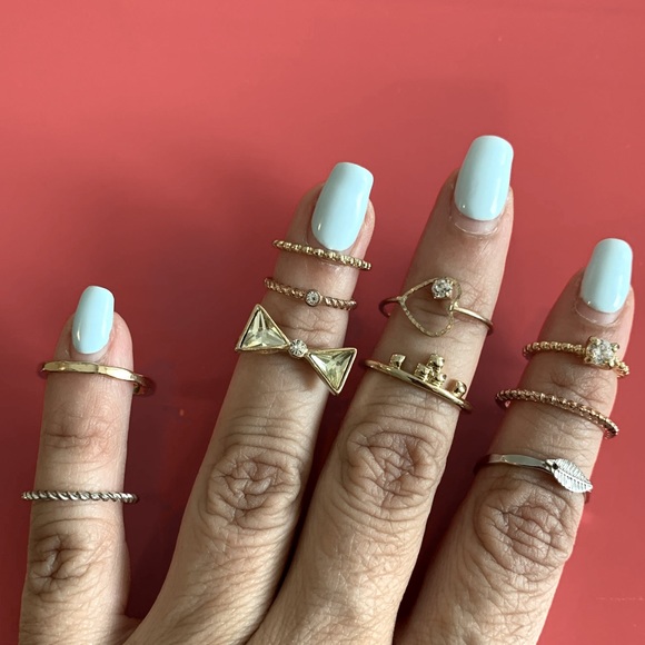 Rings-set of 10!!! All included for one price, size 4-5, costume jewelry - Picture 1 of 4